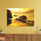 Ocean Rock Oil Painting Print (Insitu (Woonkamer))