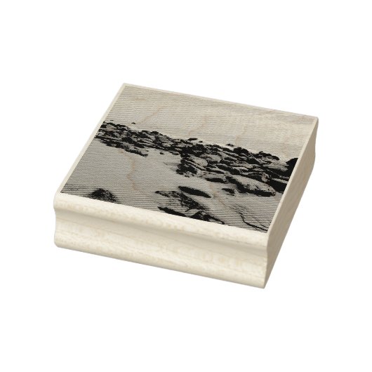 Ocean Rocks aan het strand Rubberstempel (Stempel)