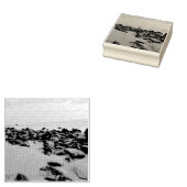 Ocean Rocks aan het strand Rubberstempel (Gestempeld)