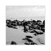 Ocean Rocks aan het strand Rubberstempel (Afrduk)