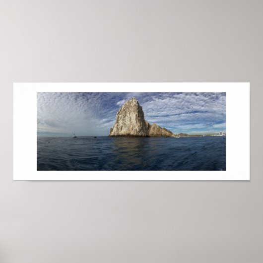 Ocean Rocks Clouds Mexico Fotografie Panorama Poster (Voorkant)