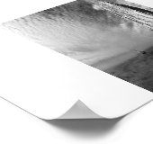 Ocean Rocks Panoramisch Zwart-wit Fotografie Poster (Hoek)