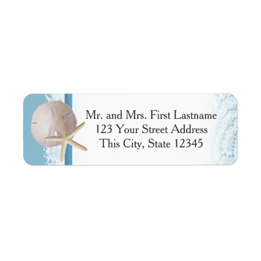 Ocean Romance Beach Thema Etiket (Voorkant)