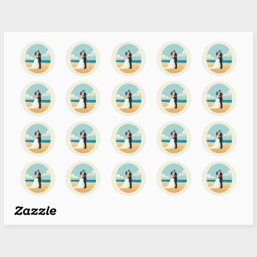 Ocean Romance Wedding Sticker (Vel)