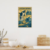 Ocean Safari – Walvisontmoeting & Otter strip Poster (Keuken)