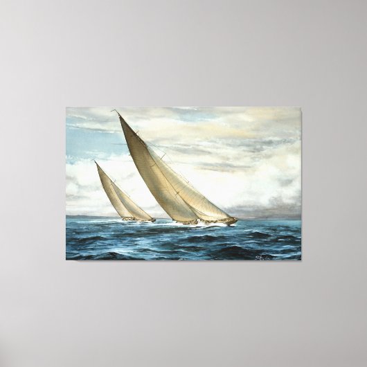 Ocean Sailing Painting Canvas Afdruk (Voorkant)
