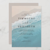 Ocean Sand Beach bruiloft Kaart (Voorkant / Achterkant)