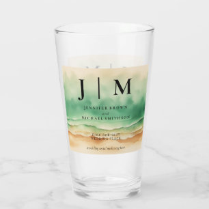 Ocean Sand Beach Bruiloft Seizoen zomer Glas