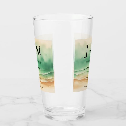 Ocean Sand Beach Bruiloft Seizoen zomer Glas (Links)