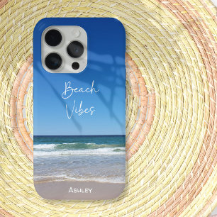 Ocean Sand Beach Gepersonaliseerd iPhone 15 Pro Case