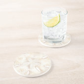 Ocean Sand Dollar Seashell Waterverf Illustratie Zandsteen Onderzetter (Zijkant)