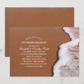 Ocean Sand en Waves Beach Thormed Vrijgezellenfees Kaart (Voorkant / Achterkant)