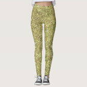 Ocean Sand Glitz Mermaid Glitter CUSTOM-TEKST Leggings (Voorkant)