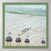Ocean Sand Seagulls Poster (Voorkant)