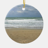 Ocean Sand Sky Faded achtergrond Keramisch Ornament (Voorkant)