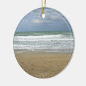 Ocean Sand Sky Faded achtergrond Keramisch Ornament (Links)