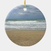 Ocean Sand Sky Faded achtergrond Keramisch Ornament (Achterkant)