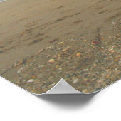 Ocean Sand Sky Faded achtergrond Poster (Hoek)