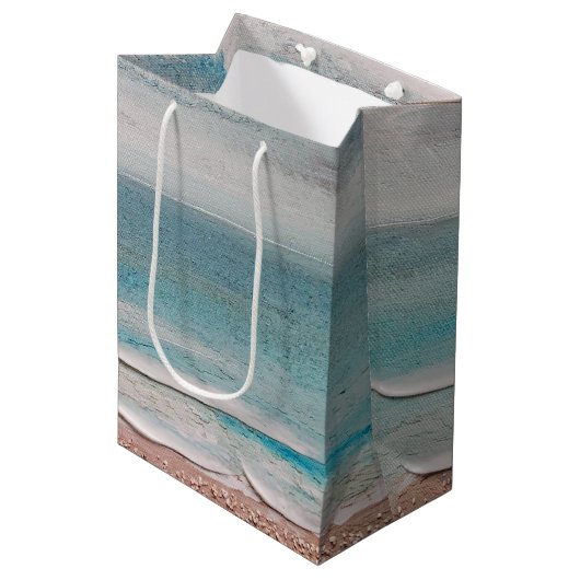 Ocean Sand Texture Medium Cadeauzakje (Voorkant Gekanteld)