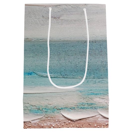 Ocean Sand Texture Medium Cadeauzakje (Achterkant)