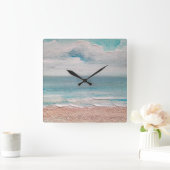 Ocean Sand Texture Vierkante Klok (Huis)