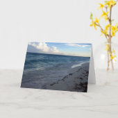 Ocean Sandy Beach Caribische Zee Blue Kaart (Gele Bloem)