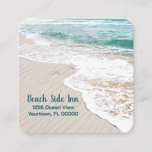 Ocean Sandy Beach Vierkante Visitekaartje (Voorkant)