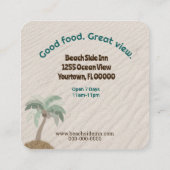 Ocean Sandy Beach Vierkante Visitekaartje (Achterkant)
