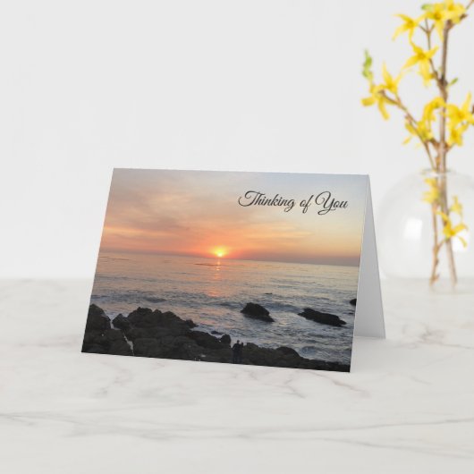 Ocean Scape Heartfelt Sympathy Card Kaart (Gele Bloem)