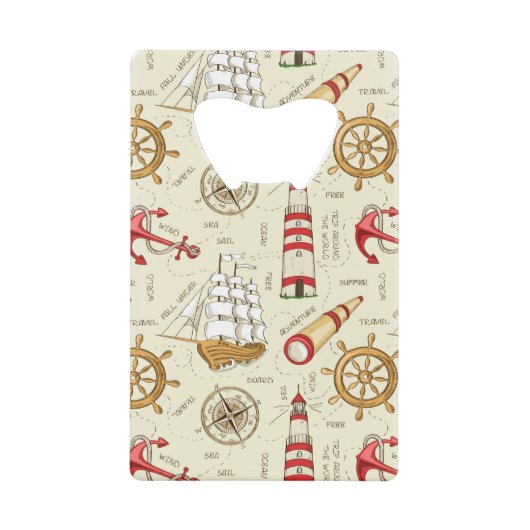 Ocean Scene Creditkaart Flessenopener (Voorkant)