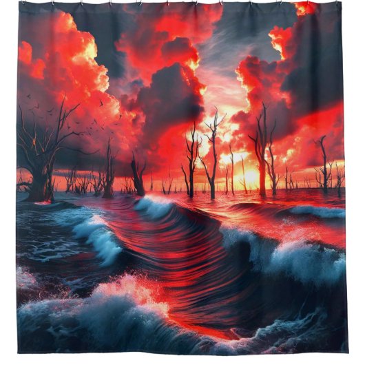 Ocean Scene Douchegordijn (Voorkant)