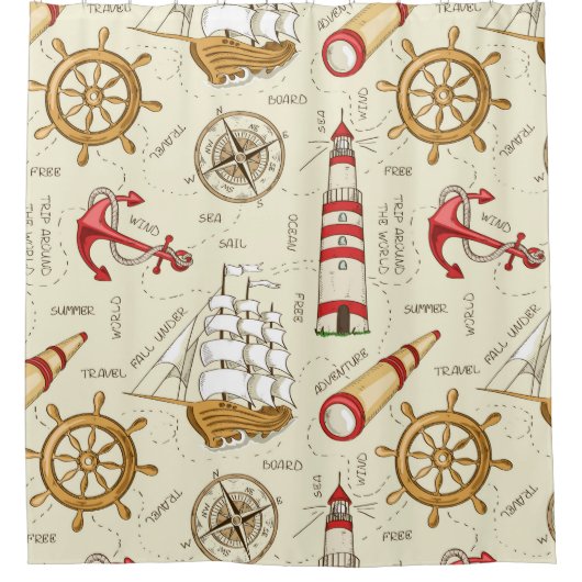 Ocean Scene Douchegordijn (Voorkant)