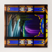 Ocean Scene en kleurrijke Aurora Display Legpuzzel (Horizontaal)