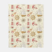 Ocean Scene Fleece Deken (Voorkant)