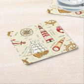 Ocean Scene Kartonnen Onderzetters (Schuin)