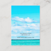 Ocean Scene Ketting Blue Display Visitekaartje (Achterkant)