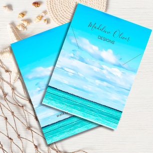 Ocean Scene Ketting Blue Display Visitekaartje