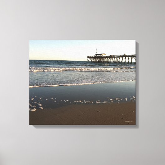 Ocean Scene, met daarop Myrtle Beach State Park Pi Canvas Afdruk (Voorkant)