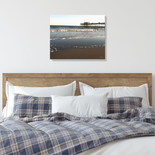 Ocean Scene, met daarop Myrtle Beach State Park Pi Canvas Afdruk (Insitu (Slaapkamer))