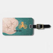 Ocean Scene met een Octopus Bagagelabel (Voorkant horizontaal)