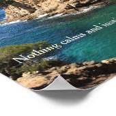 Ocean Scene met Inspirerend bericht Poster (Hoek)