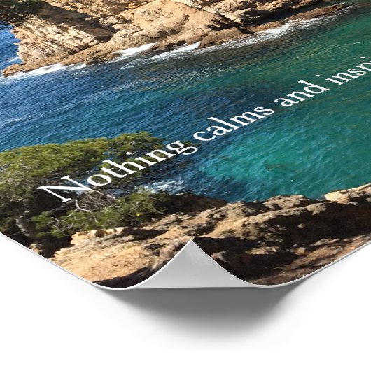 Ocean Scene met Inspirerend bericht Poster (Hoek)