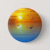 Ocean Scene pin/ Ronde Button 5,7 Cm (Voorkant)