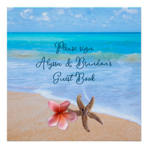 Ocean Scene Sign Weduwboek Poster