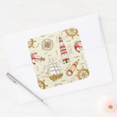 Ocean Scene Vierkante Sticker (Envelop)