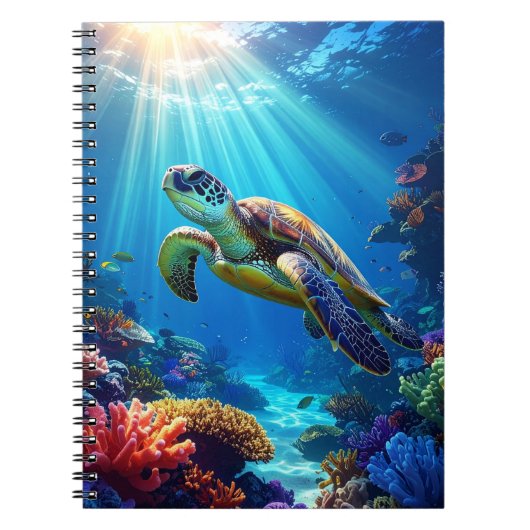 Ocean Schildpad Spiraal Notebook Notitieboek (Voorkant)