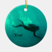 Ocean Scuba Diver Keramisch Ornament (Voorkant)