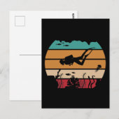 Ocean Scuba Diving Retro Diver Briefkaart (Voorkant / Achterkant)