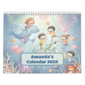 Ocean Sea Life Personalized Kids Calendar 2026 Kalender (Hoes)