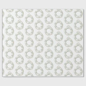 Ocean Sea Mint White Round Floating Device Cadeaupapier (Vlak)